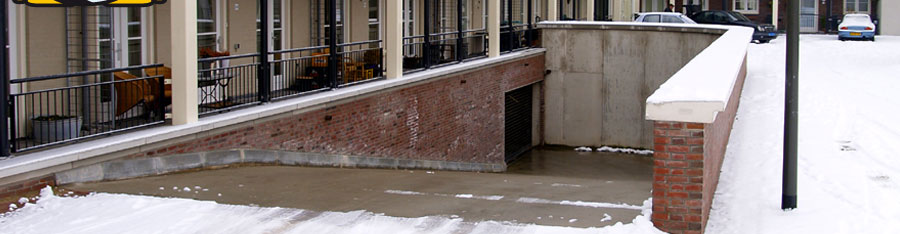 Een sneeuw- en ijsvrije oprit